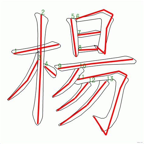 楊 筆劃|楊字笔画、笔顺、笔划